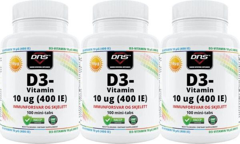 3-pack D3-Vitamin 10µg - 3 x 100 tabs