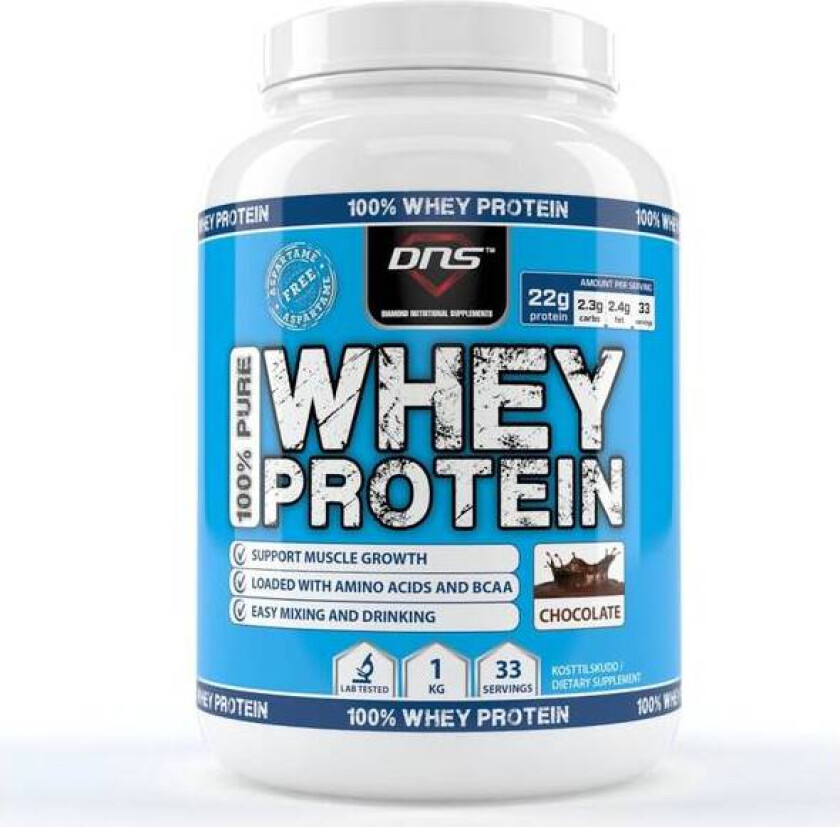 100% Pure Whey Protein Sjokolade 1 kg