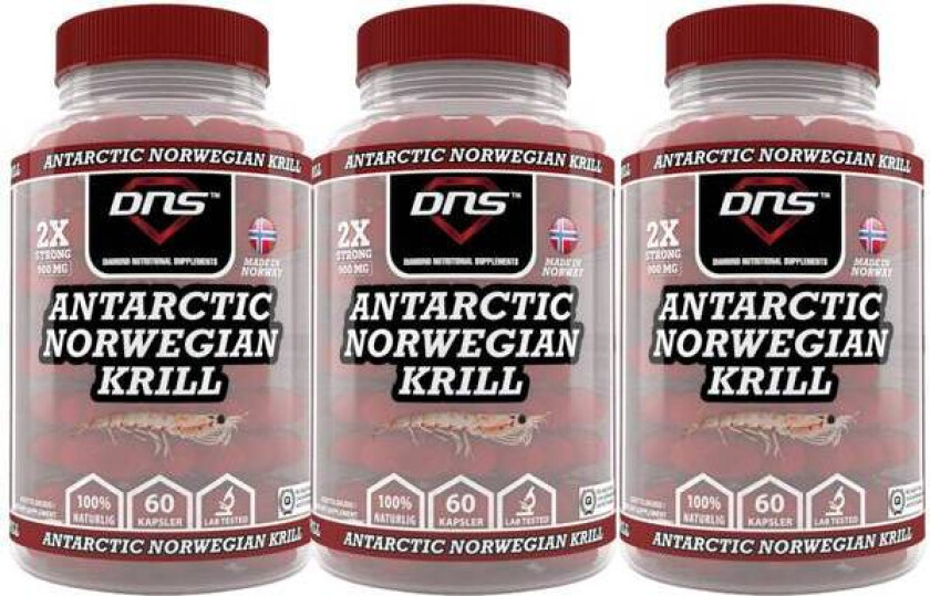 3-pack Antarctic Norwegian Krill Double Strength - 3 x 60 kapsler