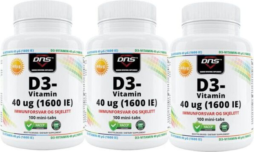 3-pack D3-Vitamin 40µg - 3 x 100 tabs
