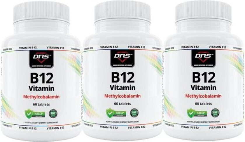 3-pack B12 Vitamin - Methylcobalamin - 3 x 60 tabletter