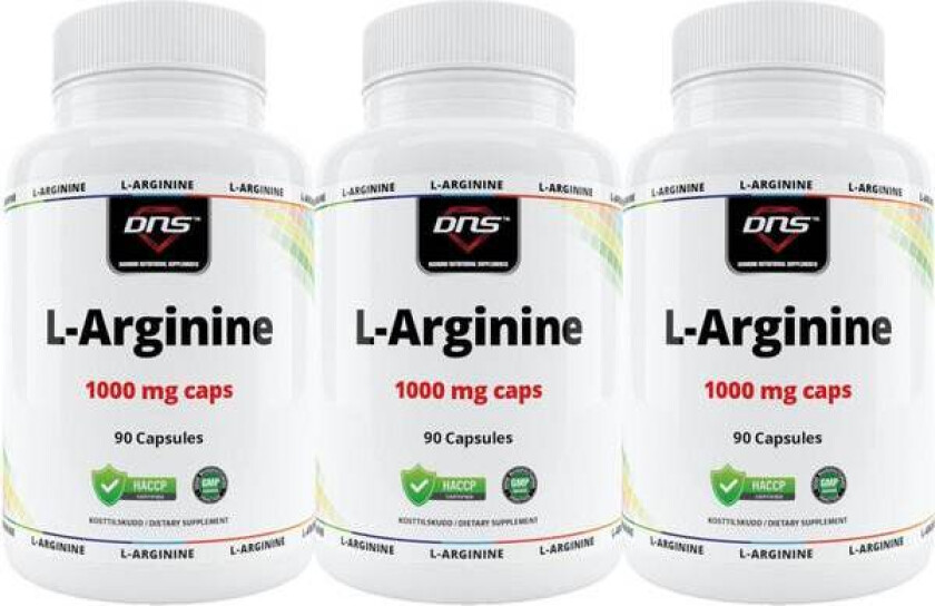 3-pack L-Arginine 1000 mg - 3 x 90 kapsler