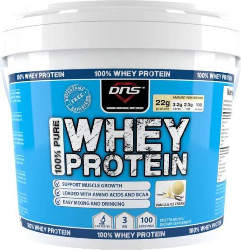 100% Pure Whey Protein Vanilje 3kg