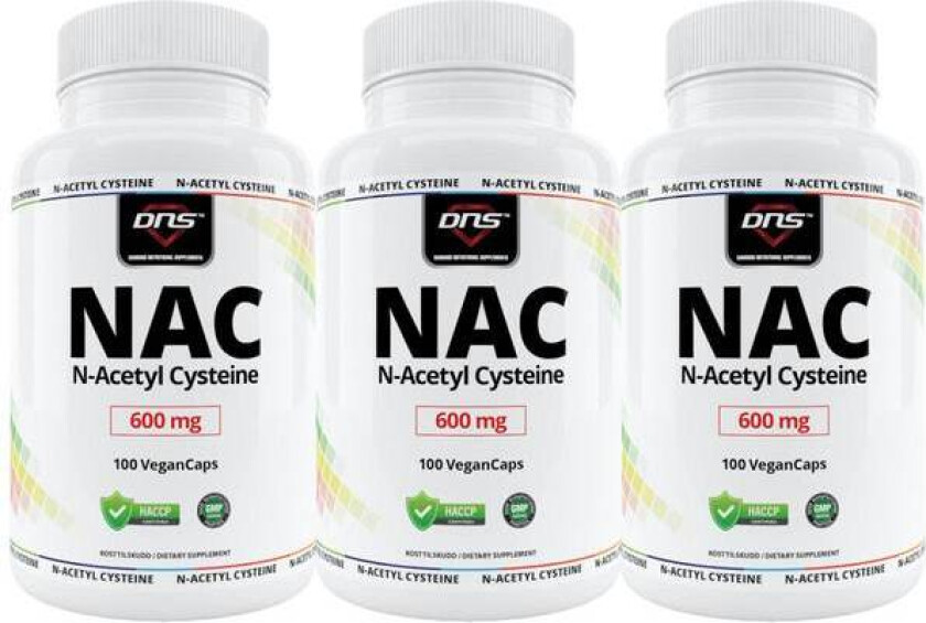 3-pack NAC N-Acetyl Cysteine 600 mg - 3 x 100 kapsler