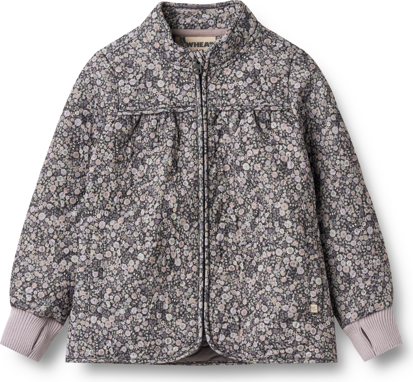 Thilde Termojakke Black Sea Flowers Black Sea Flowers 98 cm Lilla 98 cm kvinne