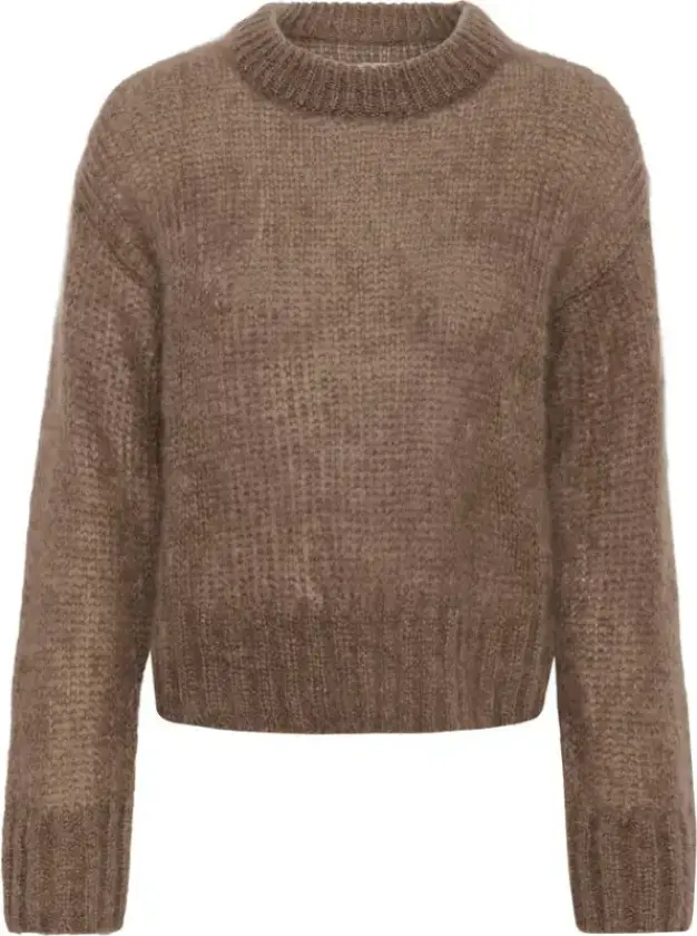 Dame, Strikkevarer, Grå, M