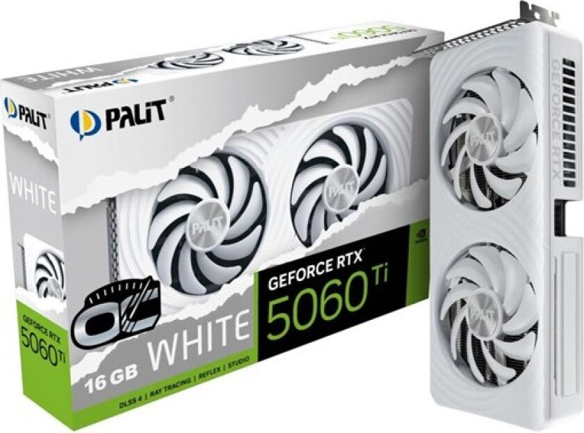 GeForce RTX 5060 Ti White OC - 16GB GDDR7 RAM - Grafikkort