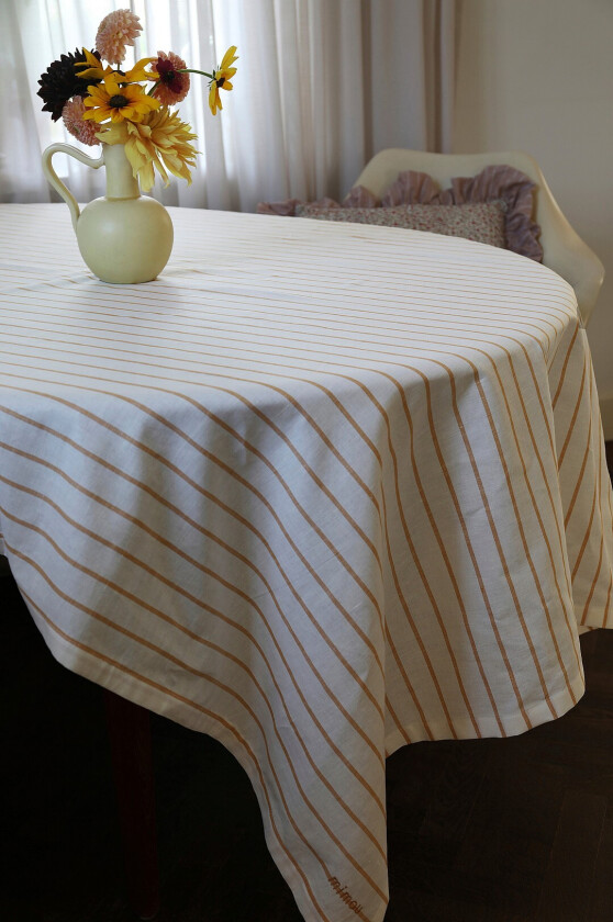 Duk Linen Stripe - Beige