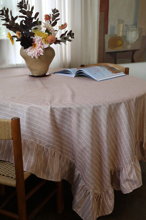 Duk med volang Shirt - Beige