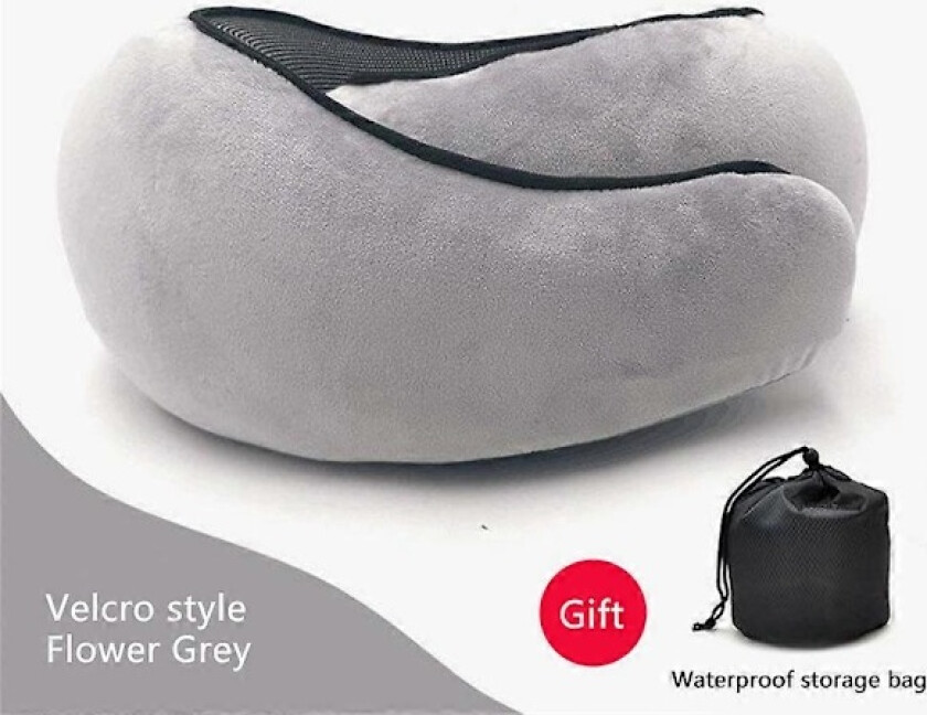 Sikkerhets nakkepute for reise, memory foam, komfortabel og pustende, myk U-formet