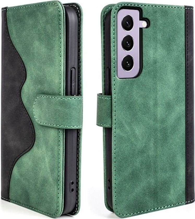 Tofarget lærdeksel for Samsung Galaxy S23 - Grønn