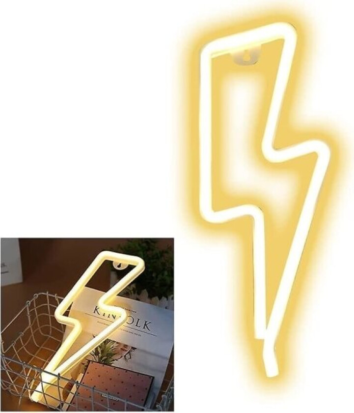 Neon skilt Led lyn kompatibel med gal nattlampe Veggdekor Lys drevet av USB/batteri med varmhvitt neonlys til jul Bursdagsfest Barn【co】