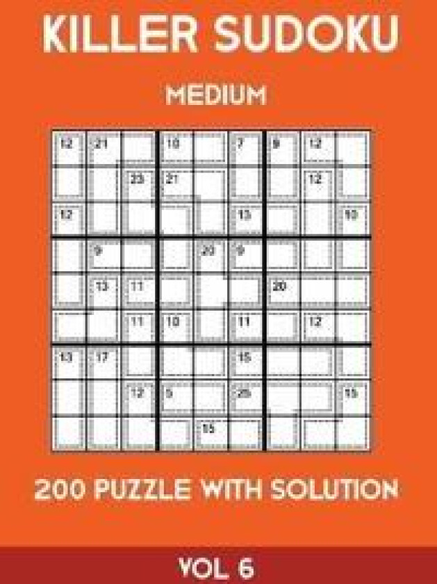 Killer Sudoku Medium 200 Puzzle WIth Solution Vol 6