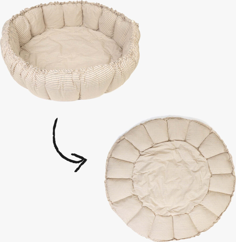 Play& Go Organic Bloom Leketeppe, Stripes Blue - Tekstiler