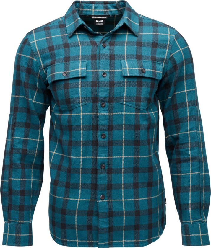Men's Project Twill Long Sleeve Shirt Creek Blue-charcoal