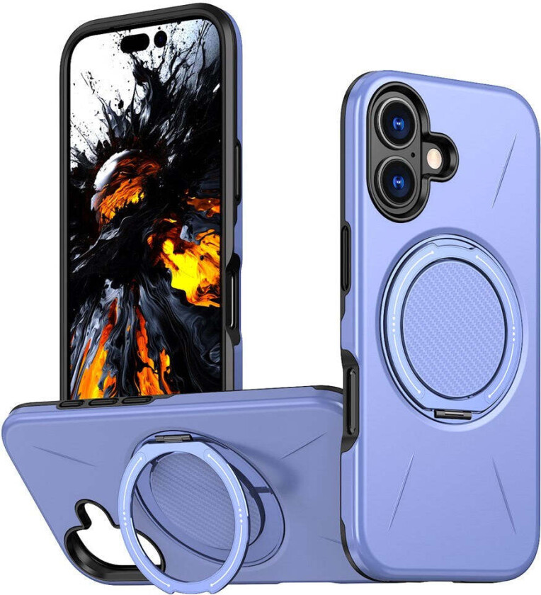iPhone 17 Deksel med Roterende Kickstand – MagSafe Kompatibel – Lilla