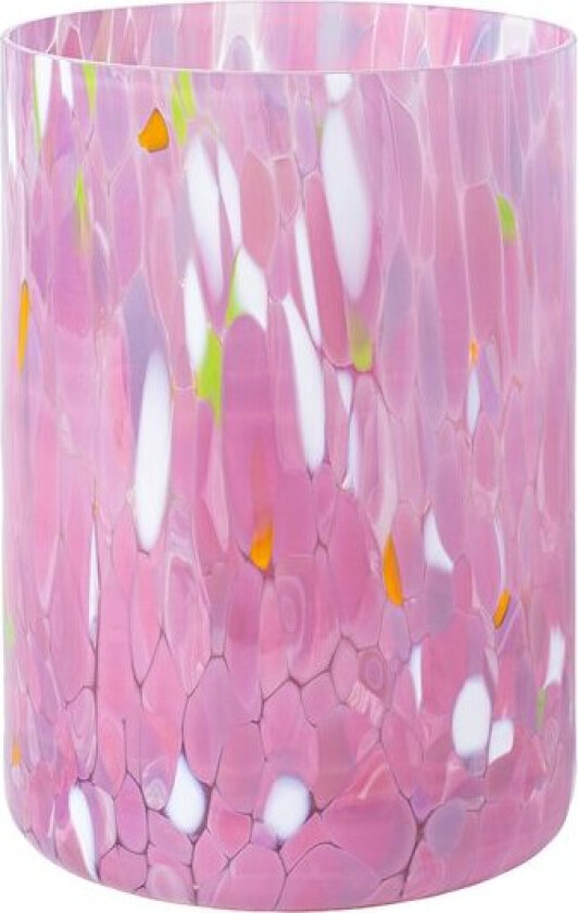 Swirl lykt/vase 19 cm rosa
