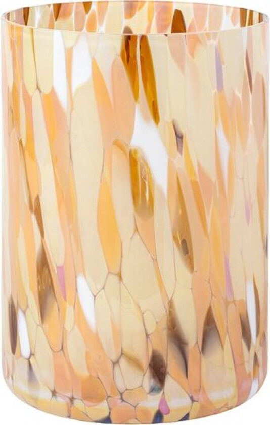 Swirl lykt/vase 19 cm brun