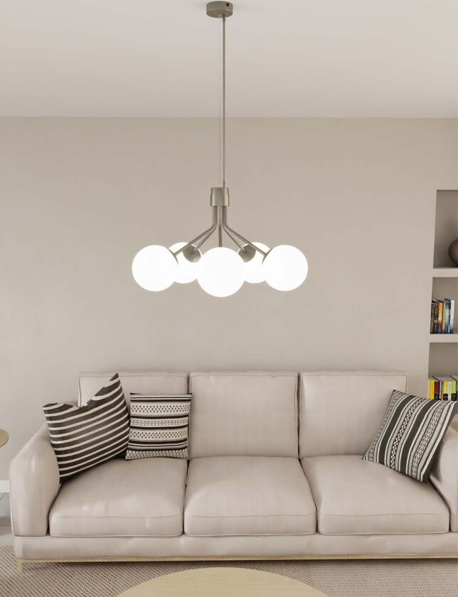 Elli taklampe Ø57 - taupe/opal