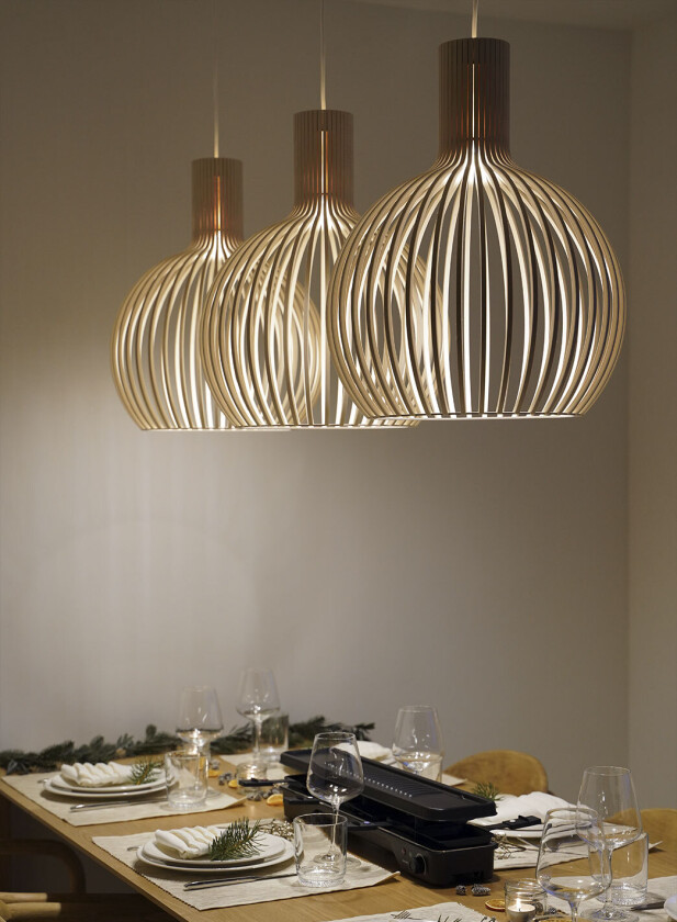 Octo 4241 Small taklampe 5m ledning - valnøtt