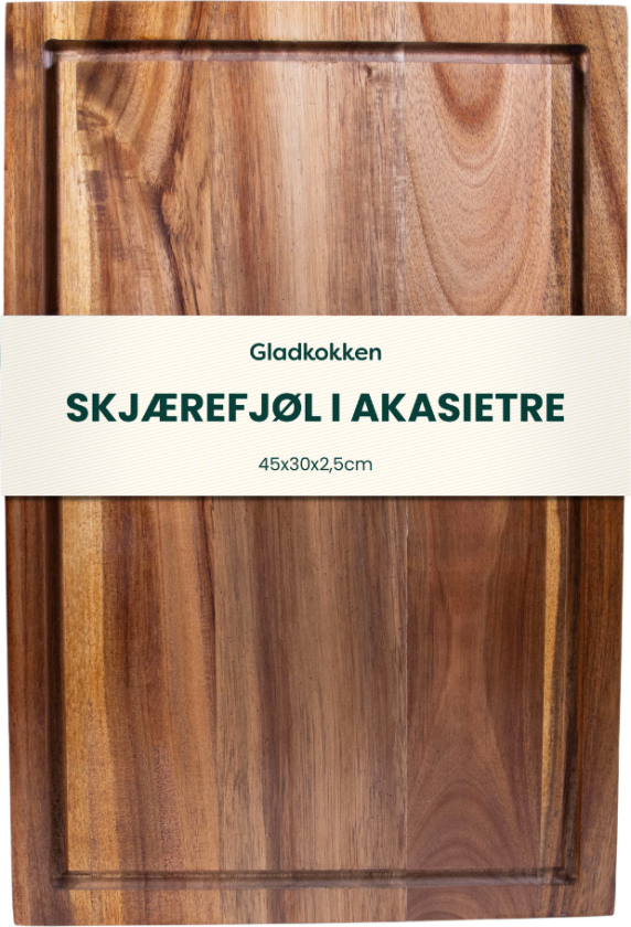 Skjærebrett i akasietre - Natural - 45 x 30 x 2.5 cm