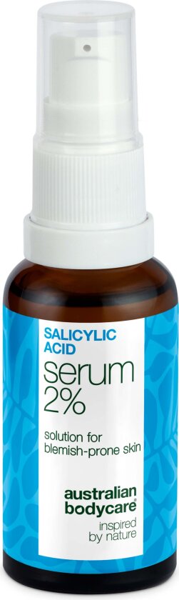 Salicylsyre serum for fet hud, porer og hudormer Salicylsyre serum for porer, hudormer og glans. Med Zinc PCA, grønn te, hyaluronsyre og fuktgivende glyserin. - 1 stk.