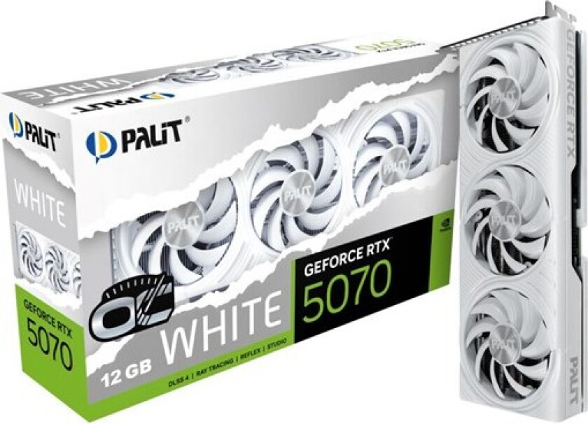 GeForce RTX 5070 White OC - 12GB GDDR7 RAM - Grafikkort