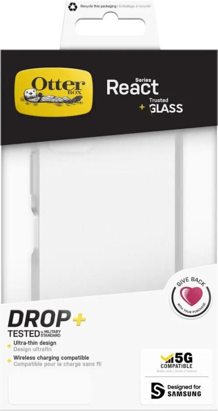 Otterbox React Series + Trusted Glass Samsung Galaxy A22 5g Blank