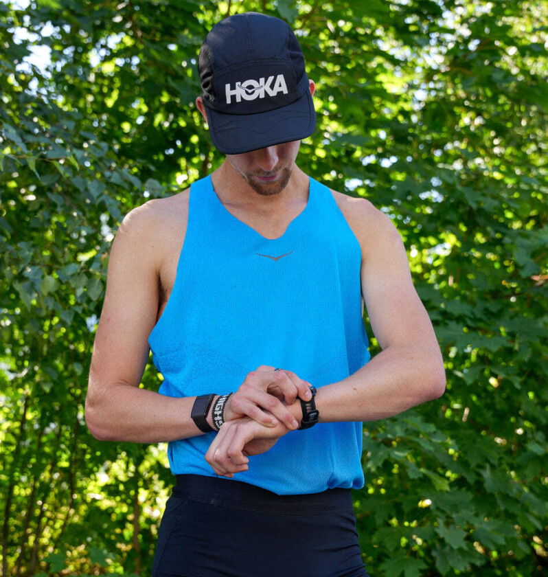 M RACE DAY SINGLET Blue, L