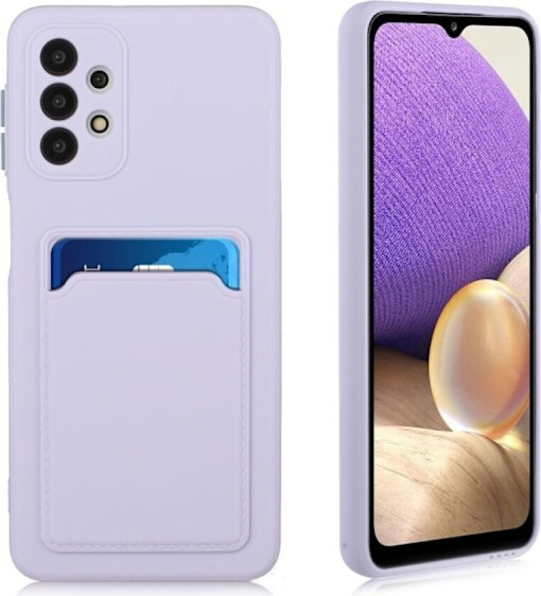 Card Holder Deksel til Samsung Galaxy A72 5G - Lilla