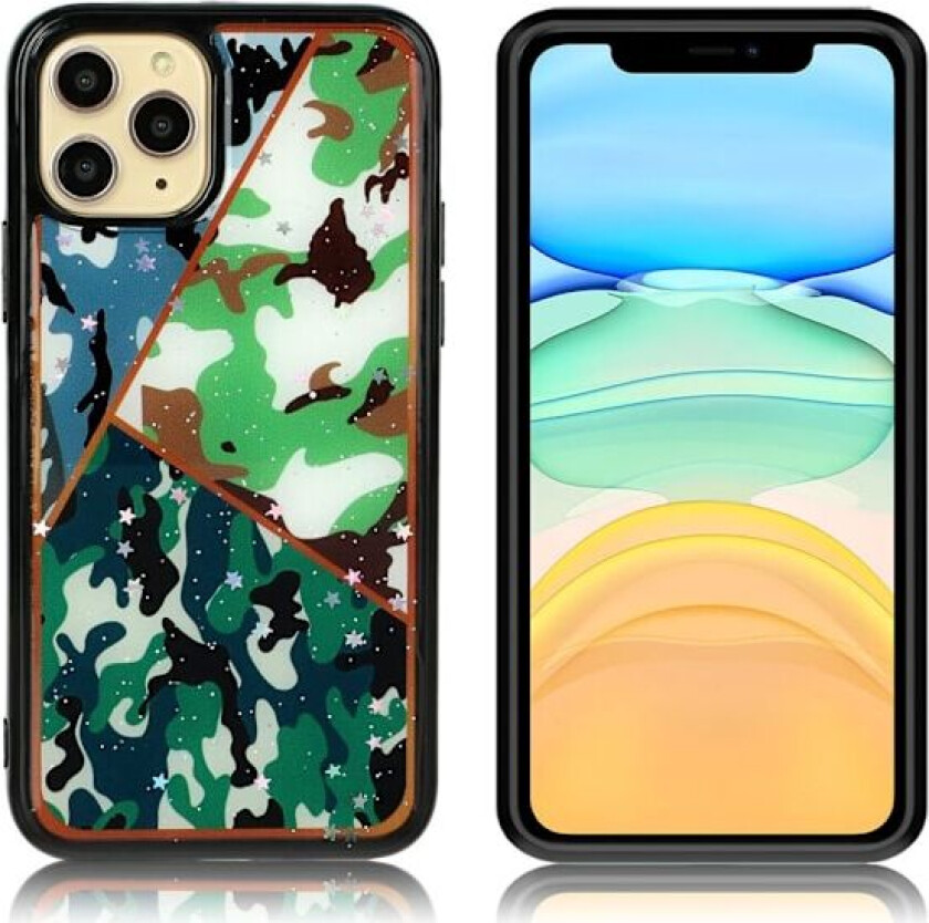 Marble iPhone 11 deksel - Tri-kamuflasjemønster