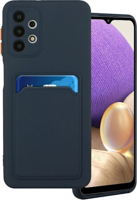 Card Holder Deksel til Samsung Galaxy A32 5G - Mørkeblå