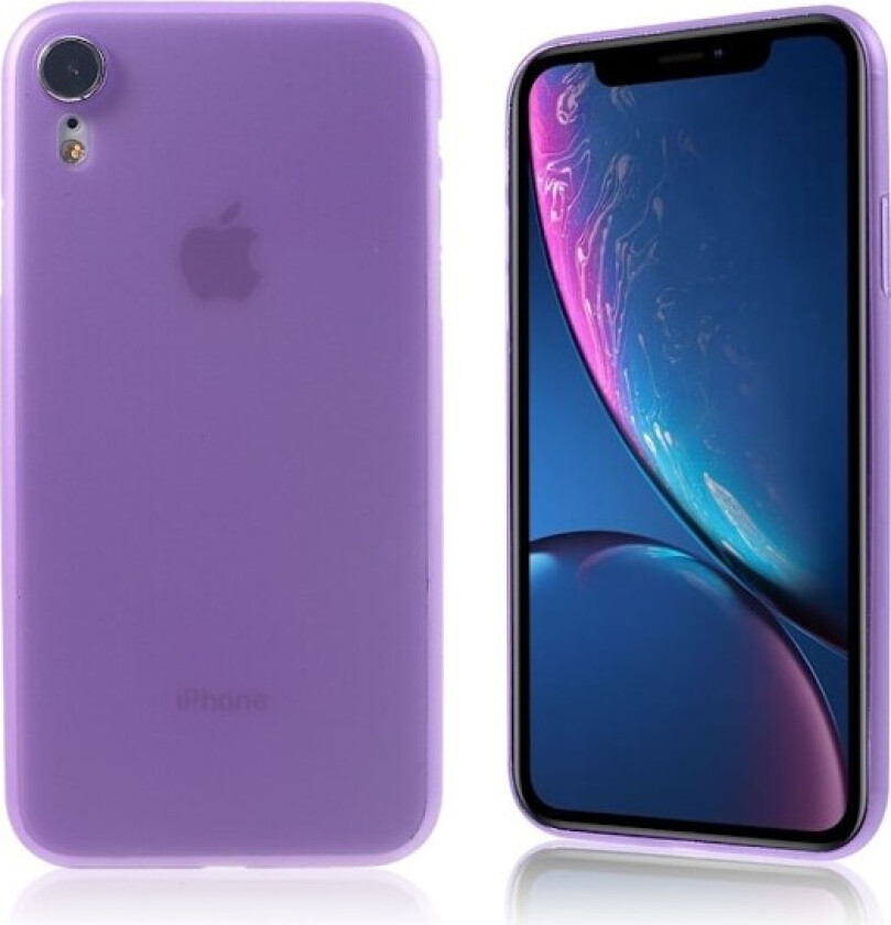 iPhone Xr beskyttelses deksel av plastikk med matt overflate - lilla