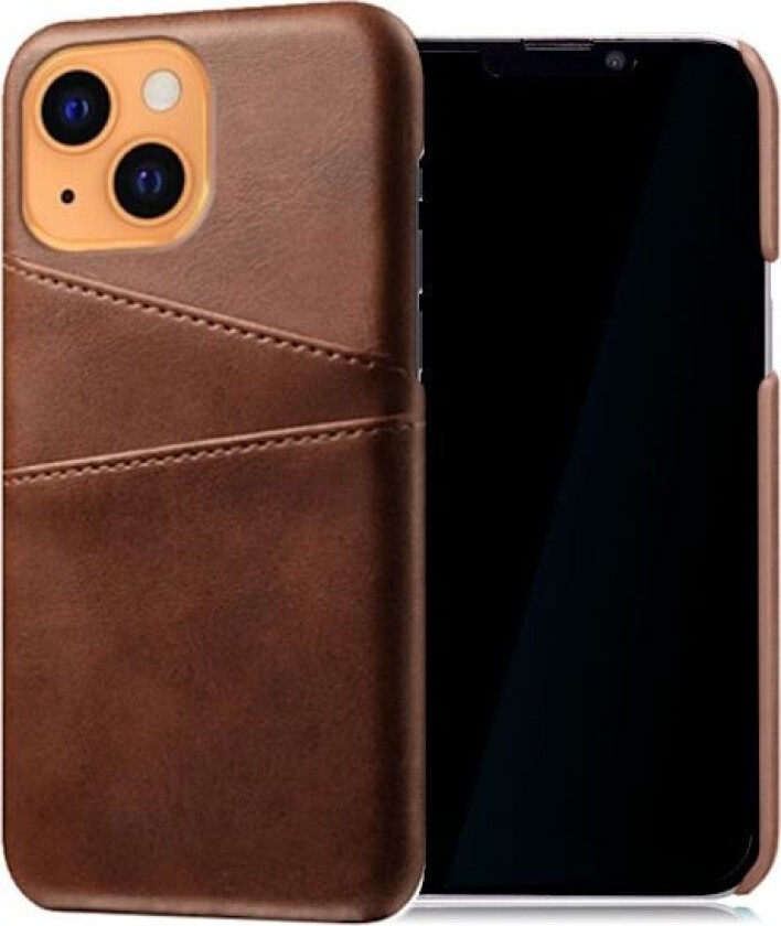 Dual Card iPhone 13 deksel - Brun