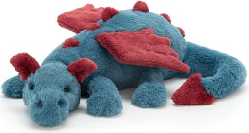 Jellycat Snødrage Kosedyr, Enorm 66 cm - Mytisk Plysjleketøy - Klassisk Barnegave
