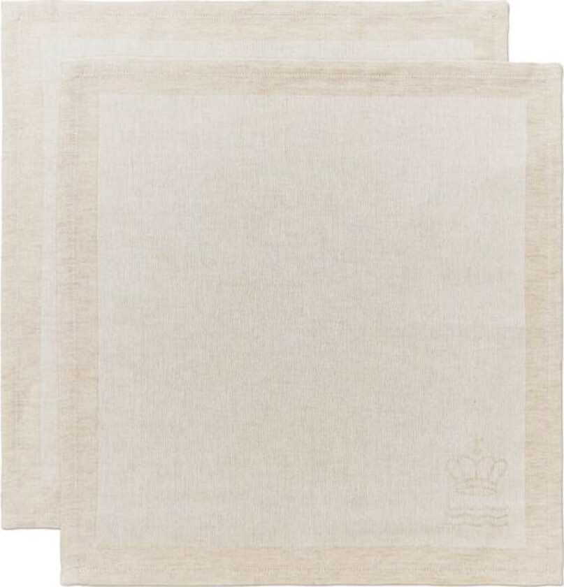 Waves serviett 44x44 cm 2 stk hvit
