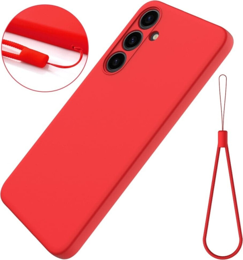 Matt flytende silikondeksel for Samsung Galaxy S24 - Rød