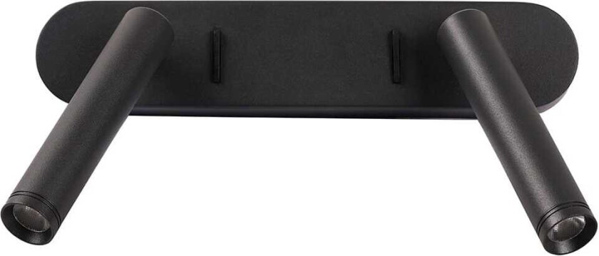 Point vegglampe 2-lys - Svart