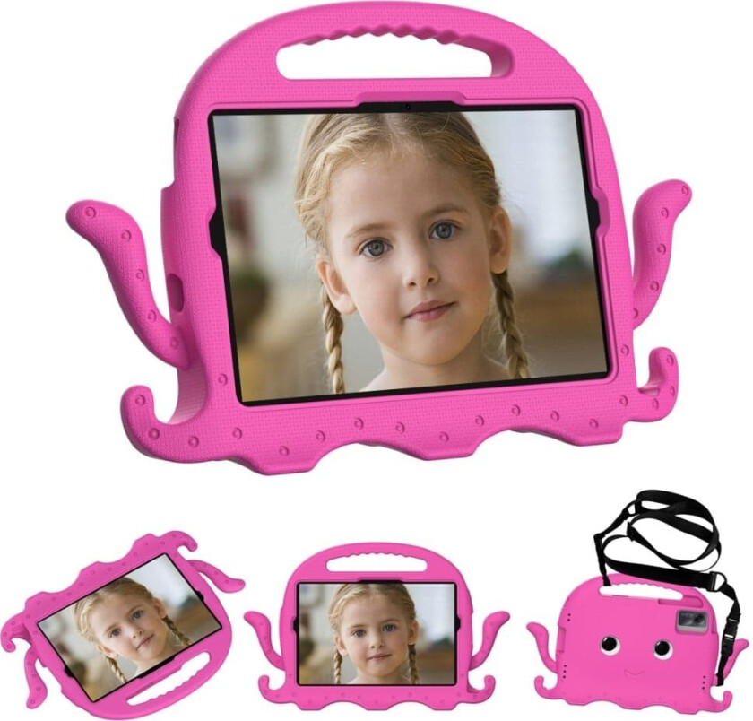 Samsung Galaxy Tab A9+ EVA-etui Tegneserie blekksprutdeksel til nettbrett - Rose