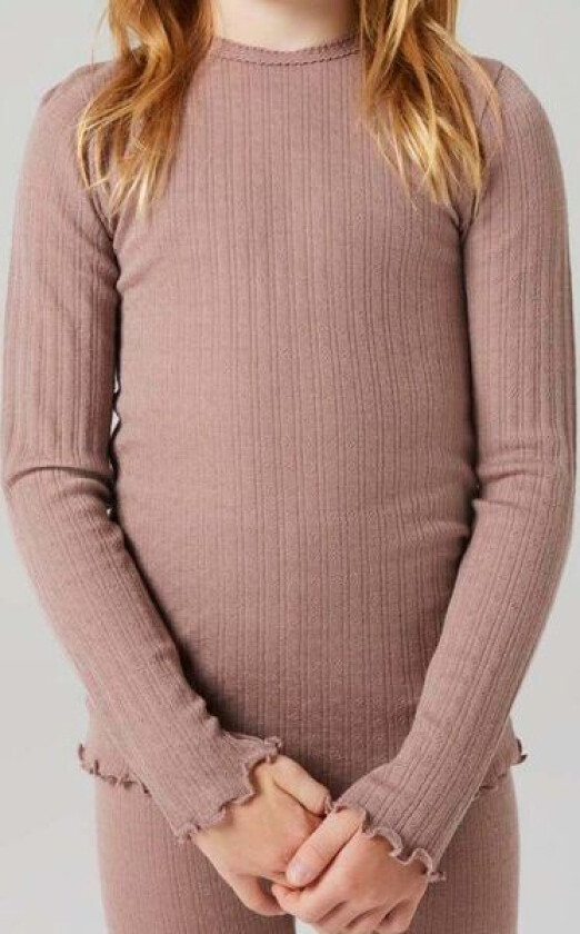 Bilde av Name It Nkfwossa genser i ull/silke til barn, Shadow Gray