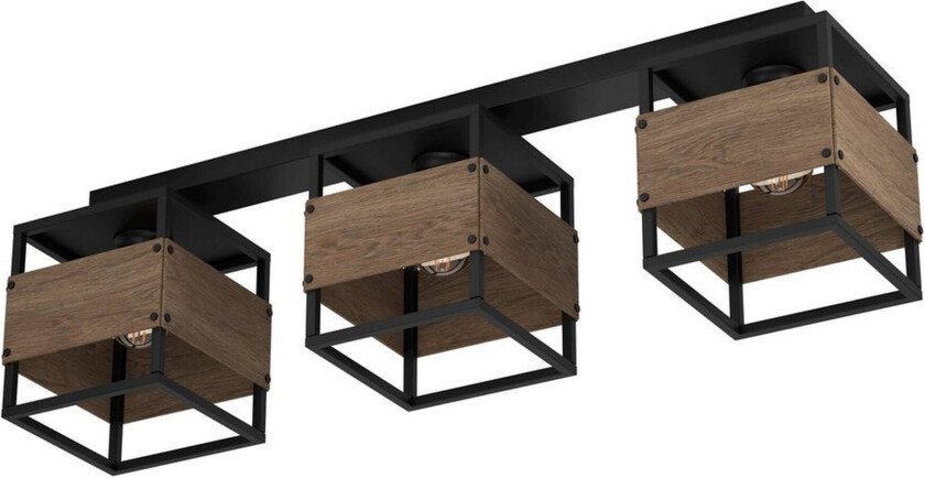 Taklampe Eglo Evesham - Svart/Brun