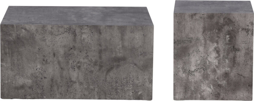 VENTURE DESIGN York salongbord - MDF med grå marmorlook (sett med 2)