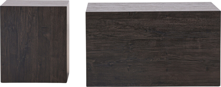 VENTURE DESIGN York salongbord - mocca MDF med 3D papir (sett med 2)