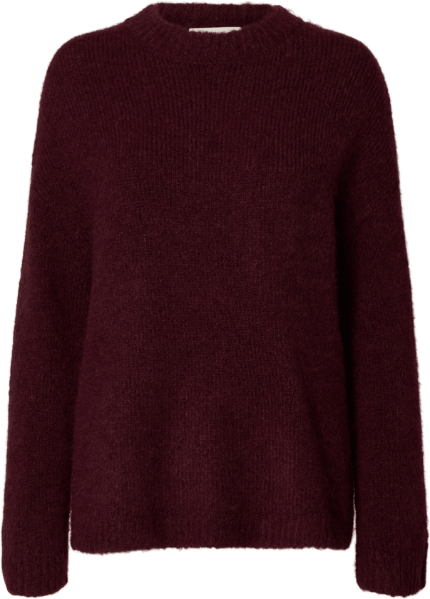 Selected Femme Gabriella Knit New O Neck Genser - Fig - M