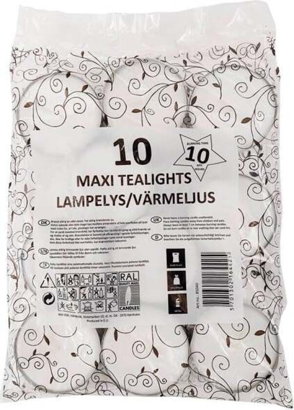 Bilde av Maxi telys 10 timer.