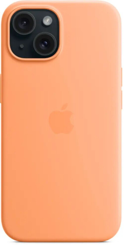 iPhone 15 Silicone Case with MagSafe - Orange Sorbet