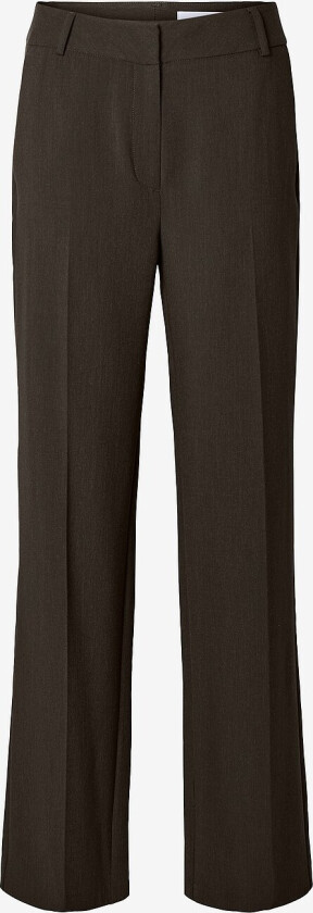 Bukser slfRita MW Wide Pant Mel - Brun