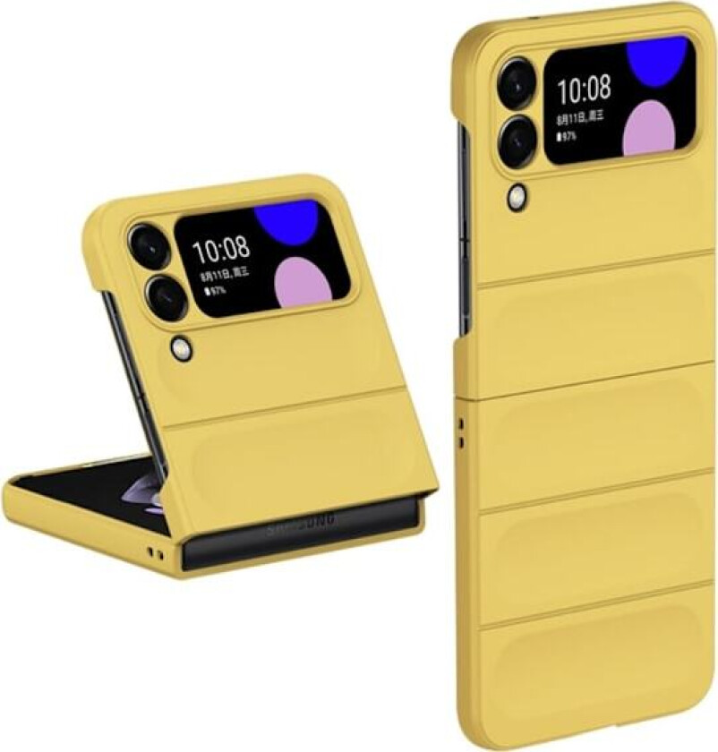 Deksel med mykt grep for Samsung Galaxy Z Flip3 5G - Gul