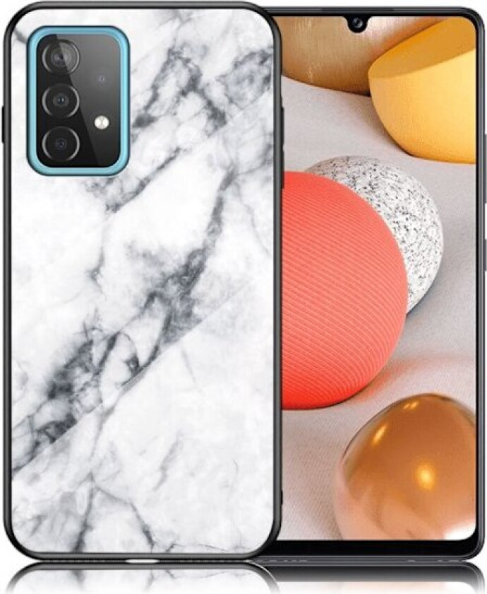 Fantasy Marble Samsung Galaxy A52 5G Deksel - Hvit Klinkekule