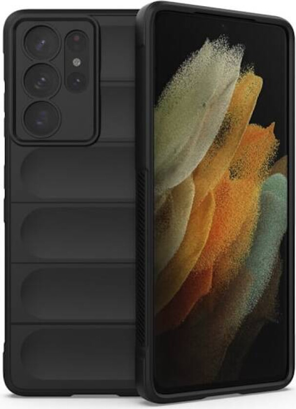 Deksel med mykt grep for Samsung Galaxy S21 Ultra 5G - Svart